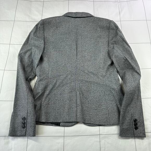 Banana Republic Blazer Womens 4 Gray Classic Fit Single Button Professional Work - Picture 2 of 10